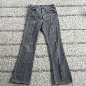 Vintage Levis Grey Corderoy Flare Pants 27 28